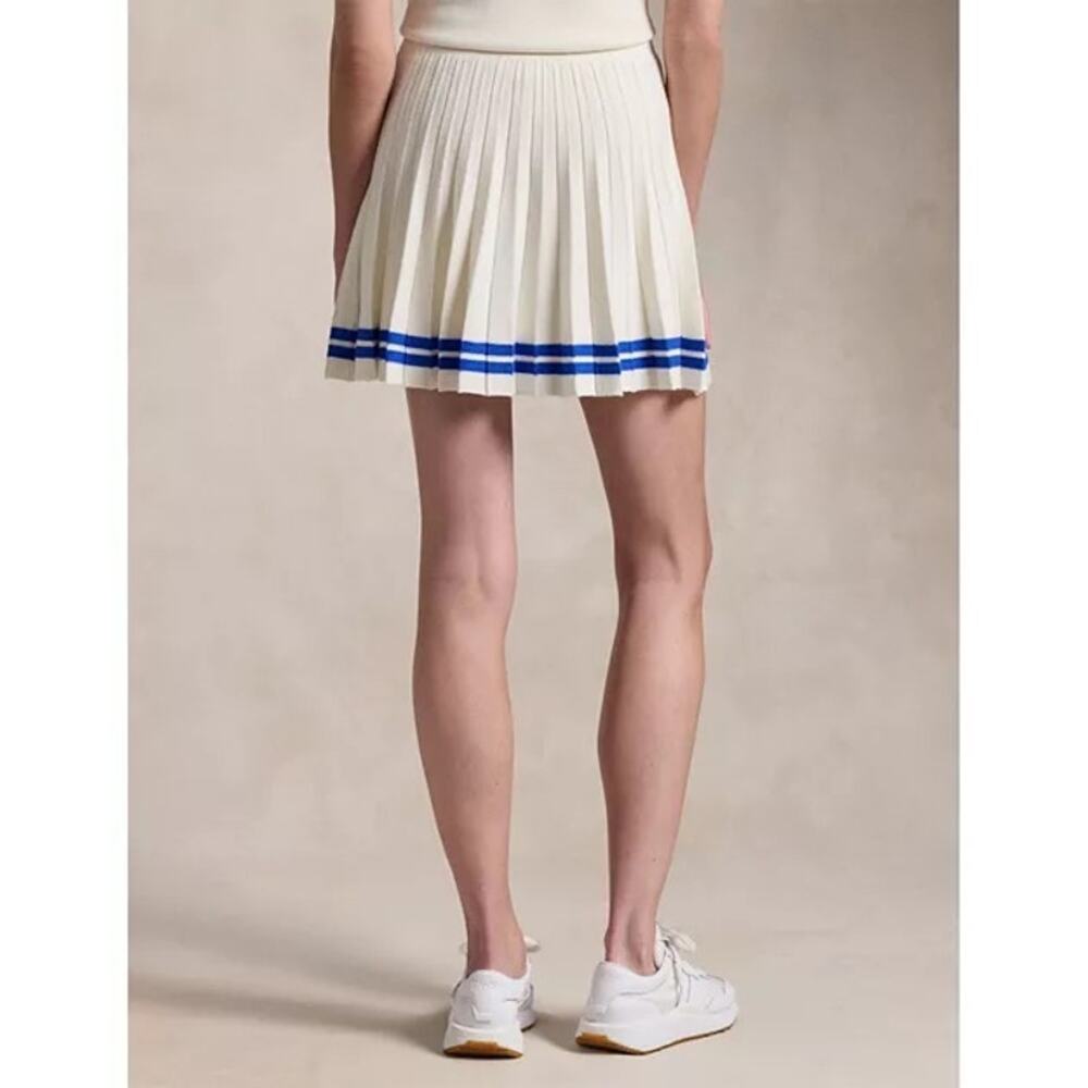 RLX Ralph Lauren Pleated Cricket Skort Preppy Quiet Luxury Sporty Knit White NWT - Picture 2 of 9